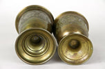 19TH CENTURY, AUSTRIA, BIEDERMEIER BRASS GOBLETS, VASES, HANDCRAFTED