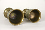 19TH CENTURY, AUSTRIA, BIEDERMEIER BRASS GOBLETS, VASES, HANDCRAFTED