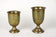 19TH CENTURY, AUSTRIA, BIEDERMEIER BRASS GOBLETS, VASES, HANDCRAFTED