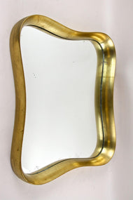 20TH CENTURY, AUSTRIA, MODERNIST, GILT, WALL MIRROR
