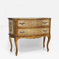18TH CENTURY STYLE VENETIAN SERPENTINE COMMODE, CHEST OF DRAWERS, ITALY, 1940