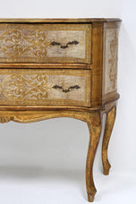 18TH CENTURY STYLE VENETIAN SERPENTINE COMMODE, CHEST OF DRAWERS, ITALY, 1940