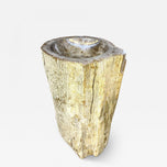 ORGANIC MODERN, PETRIFIED WOOD, PEDESTAL SINK, INDONESIA