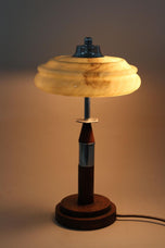 ART DECO, AUSTRIA, TABLE LAMP, GLASS LAMPSHADE, 20TH CENTURY