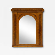 19TH CENTURY, BOHEMIA, BIEDERMEIER, WALL MIRROR, ASH, BURR WALNUT