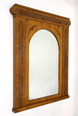 19TH CENTURY, BOHEMIA, BIEDERMEIER, WALL MIRROR, ASH, BURR WALNUT