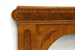 19TH CENTURY, BOHEMIA, BIEDERMEIER, WALL MIRROR, ASH, BURR WALNUT