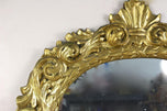 19TH CENTURY, AUSTRIA, FLORRENTINE OVAL GILT WALL MIRROR, 1810