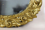 19TH CENTURY, AUSTRIA, FLORRENTINE OVAL GILT WALL MIRROR, 1810