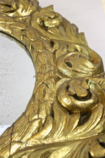 19TH CENTURY, AUSTRIA, FLORRENTINE OVAL GILT WALL MIRROR, 1810