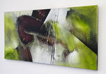 ABSTRACT PAINTING, CRAWFISH VS, TURTLE, ACRYLIC ON CANVAS