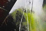 ABSTRACT PAINTING, CRAWFISH VS, TURTLE, ACRYLIC ON CANVAS