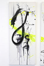 THREE-PART PAINTING, EVE & THE SNAKE, ACRYL ON CANVAS, AUSTRIA, 2024