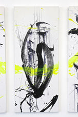 THREE-PART PAINTING, EVE & THE SNAKE, ACRYL ON CANVAS, AUSTRIA, 2024