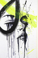 THREE-PART PAINTING, EVE & THE SNAKE, ACRYL ON CANVAS, AUSTRIA, 2024