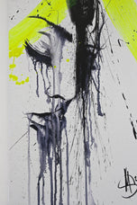 THREE-PART PAINTING, EVE & THE SNAKE, ACRYL ON CANVAS, AUSTRIA, 2024