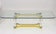 MID CENTURY, ITALIAN, LUCITE, BRASS, COFFEE TABLE, A ALBRIZZI, 1970