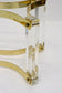 MID CENTURY, ITALIAN, LUCITE, BRASS, COFFEE TABLE, A ALBRIZZI, 1970