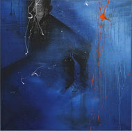 ABSTRACT PAINTING, THE SHADOW, ACRYLIC, CANVAS, AUSTRIA, 2011