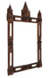 19TH CENTURY, AUSTRIA, RUSTIC TRAMP ART WALL MIRROR, HANDCARVED, CA 1880