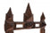 19TH CENTURY, AUSTRIA, RUSTIC TRAMP ART WALL MIRROR, HANDCARVED, CA 1880