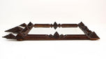 19TH CENTURY, AUSTRIA, RUSTIC TRAMP ART WALL MIRROR, HANDCARVED, CA 1880
