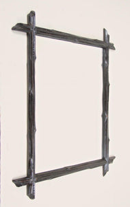 19TH CENTURY, AUSTRIA, RUSTIC WALL MIRROR, BLACK FOREST, CIRCA 1880