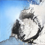 ABSTRACT PAINTING, SNOWBALL EFFECT, ACRYLIC ON CANVAS, SIGNED, 2011