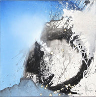 ABSTRACT PAINTING, SNOWBALL EFFECT, ACRYLIC ON CANVAS, SIGNED, 2011