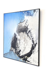 ABSTRACT PAINTING, SNOWBALL EFFECT, ACRYLIC ON CANVAS, SIGNED, 2011