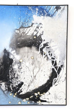 ABSTRACT PAINTING, SNOWBALL EFFECT, ACRYLIC ON CANVAS, SIGNED, 2011