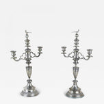 19TH CENTURY, AUSTRIA, SOLID SILVER, CANDELABRAS, PAIR