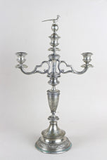 19TH CENTURY, AUSTRIA, SOLID SILVER, CANDELABRAS, PAIR