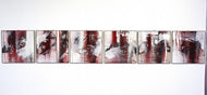 ABSTRACT, ACRYLIC ON CANVAS, 6-PART, DER TOD REDET, 2013