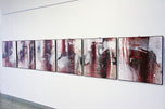 ABSTRACT, ACRYLIC ON CANVAS, 6-PART, DER TOD REDET, 2013