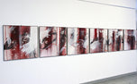 ABSTRACT, ACRYLIC ON CANVAS, 6-PART, DER TOD REDET, 2013