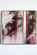 ABSTRACT, ACRYLIC ON CANVAS, 6-PART, DER TOD REDET, 2013