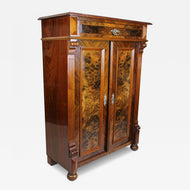 19TH CENTURY, NUTWOOD, HALF CABINET, AUSTRIA, CIRCA 1880