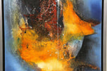 ABSTRACT PAINTING, SEA WAR, ACRYLIC ON CANVAS, MS, STEEL FRAME, 2021