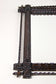 19TH CENTURY, AUSTRIA, RUSTIC TRAMP ART MIRROR, HAND CARVED