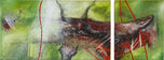ABSTRACT TWO-PART PAINTING, ACRYLIC ON CANVAS, MS, 2021