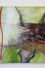 ABSTRACT TWO-PART PAINTING, ACRYLIC ON CANVAS, MS, 2021