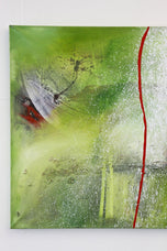 ABSTRACT TWO-PART PAINTING, ACRYLIC ON CANVAS, MS, 2021