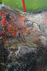 ABSTRACT TWO-PART PAINTING, ACRYLIC ON CANVAS, MS, 2021