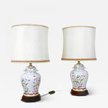 20TH CENTURY, ITALY, CERAMIC TABLE LAMPS, LAMPSHADES, 1970S
