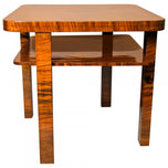 ART DECO, AUSTRIA, NUT WOOD COFFEE TABLE, SIDE TABLE, SHELLAC, POLISHED, 1920
