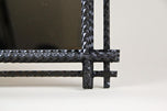 19TH CENTURY, AUSTRIA, RUSTIC TRAMP ART WALL MIRROR, BASSWOOD, CIRCA 1880