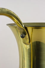 MID CENTURY, AMPHORA, BRASS VASE, HANDLE, FLOOR VASE