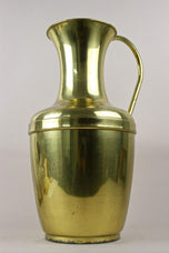 MID CENTURY, AMPHORA, BRASS VASE, HANDLE, FLOOR VASE