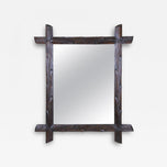 19TH CENTURY, AUSTRIA, BLACK FOREST, WALL MIRROR, HAND CARVED